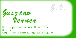 gusztav verner business card